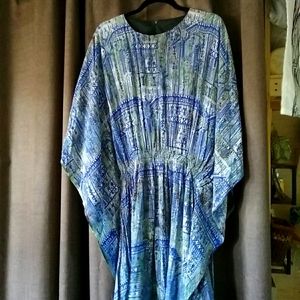 Vintage batik caftan dress